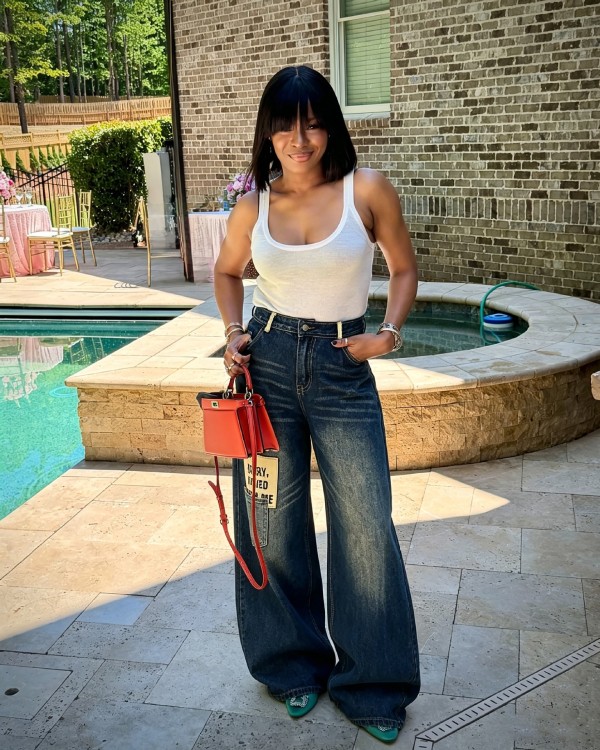 Plus Size Fashion Loose Straight Jeans GYLN-4974