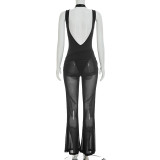 Sleeveless Mesh Patchwork Jumpsuit GSZM-Q26JP060