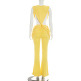 Solid Color Sleeveless Jumpsuit GSZM-J26JP194