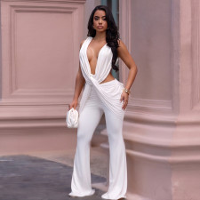 Solid Color Sleeveless Jumpsuit GSZM-J26JP194