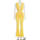 Solid Color Sleeveless Jumpsuit GSZM-J26JP194