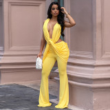 Solid Color Sleeveless Jumpsuit GSZM-J26JP194
