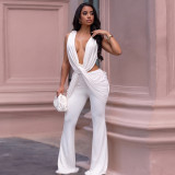Solid Color Sleeveless Jumpsuit GSZM-J26JP194