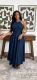 Fashion Denim Off Shoulder Sling Maxi Dress GADE-6755