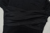Mesh Long Sleeve Ruched Mini Dress GJYO-JD305329