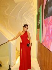 Single Shoulder Solid Color Ruched Maxi Dress GADE-11340