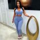 Sleeveless Lapel Skinny Two Piece Pants Set GFCF-1473