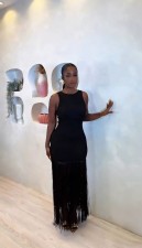 Solid Color Sleeveless Tassel Maxi Dress GMYU-11249