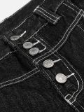 Plus Size Washed Wide Leg Seventh Jeans GYLN-0642