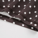 Polka Dots Print Sport Two Piece Shorts Set GPKJ-MR49300