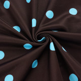 Polka Dots Print Backless Mini Dress GPKJ-MR49193