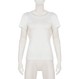 Butterfly Backless Cross Tie Up T Shirt GPKJ-MR48756