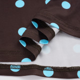 Polka Dots Print Backless Mini Dress GPKJ-MR49193
