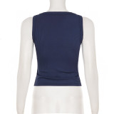 Solid Color Sleeveless Tank Tops GPKJ-MR48196