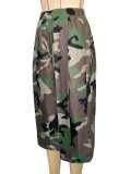 Camouflage Print Loose Seventh Pants SH-391566