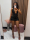Deep V Neck Hollow Out Bodysuit Two Piece Skirts Set GTGE-MH1011