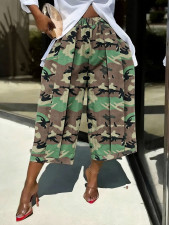 Camouflage Print Loose Seventh Pants SH-391566