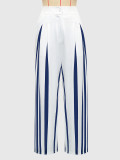 Color Block Press Pleated Pants SH-391557