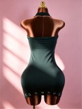 Solid Color Sleeveless Mini Dress GTGE-MH1021