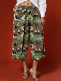 Camouflage Print Loose Seventh Pants SH-391566