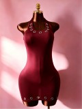 Solid Color Sleeveless Mini Dress GTGE-MH1021