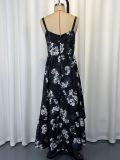 Print Sling Irregular Maxi Dress GWDS-260418
