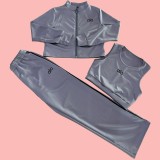 VIP1 Print Long Sleeve Pants Three Piece Set QYLF-0182