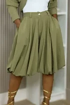 Press Pleated Loose Wide Leg Seventh Pants LSD-2841