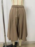 Press Pleated Loose Wide Leg Seventh Pants LSD-2841