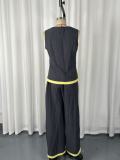 Loose Sleeveless Tops Two Piece Pants Set GWDS-260409