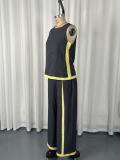 Loose Sleeveless Tops Two Piece Pants Set GWDS-260409