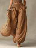 Solid Color Sling Top Lantern Pants 2 Piece Set GWDS-260403