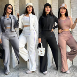 VIP1 Print Long Sleeve Pants Three Piece Set QYLF-0182