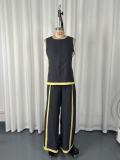 Loose Sleeveless Tops Two Piece Pants Set GWDS-260409