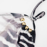 Sexy Halterneck Backless Print Seventh Jumpsuit MXBF-J26JP173