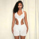 Sexy Backless Tie Up Hollow Out Romper MXBF-J26RP175
