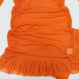 Mesh See Through Backless Mini Dress CYA-902331