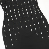 Hot Drill Solid Color Sling Maxi Dress CYA-902264
