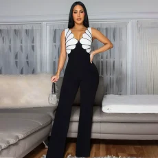 V Neck Sleeveless Casual Jumpsuit CYA-901595