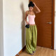 Solid Color Sling Tank Top Loose Pants 2 Piece Set GZJQ-K6S09873A