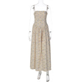Floral Print Spaghetti-Strap Maxi Dress LJSF-D6421412X