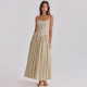 Floral Print Spaghetti-Strap Maxi Dress LJSF-D6421412X