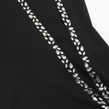 Hot Drill Long Sleeve Split Maxi Dress CYA-902278