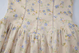 Floral Print Spaghetti-Strap Maxi Dress LJSF-D6421412X