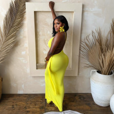 Slingle Shoulder Solid Color Bodycon Dress CYA-902279