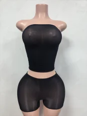 Pre Order: About 7 work days shipping See Through Sexy Short Suit YUEM-202637