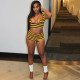 Stripe Tie Up Bikini Beach Three Piece Swimsuit GZJQ-K6S07238A