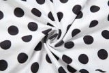 Polka Dots Print Backless Romper XEF-K6Q08488A