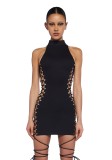 Sleeveless Hollow Out Bandage Dress GFCF-1479
