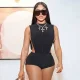 Solid Color Sleeveless Romper GDSF-J26RP174
